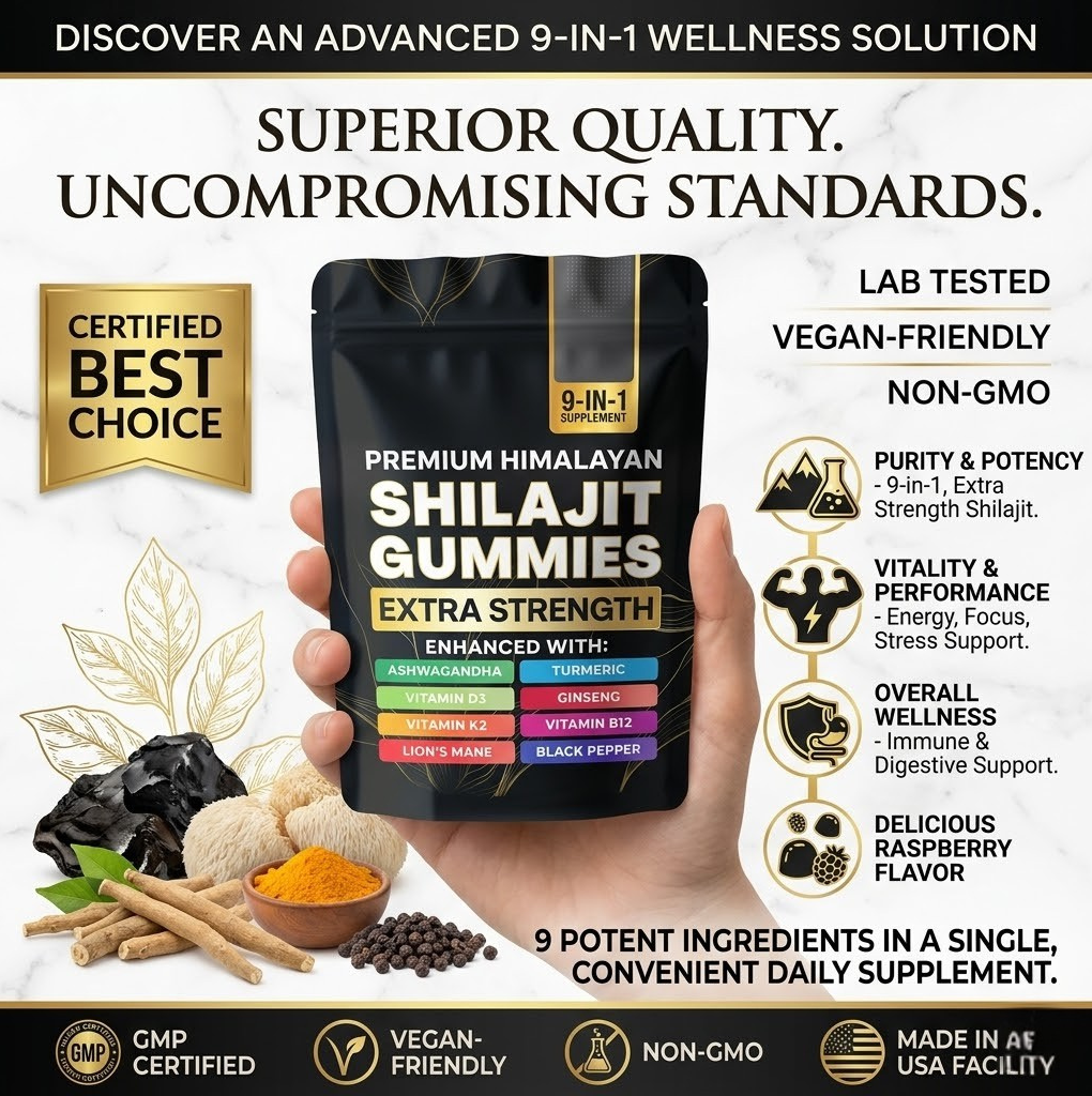 Pure Himalayan Shilajit Gummies Pouch | 60 Counts