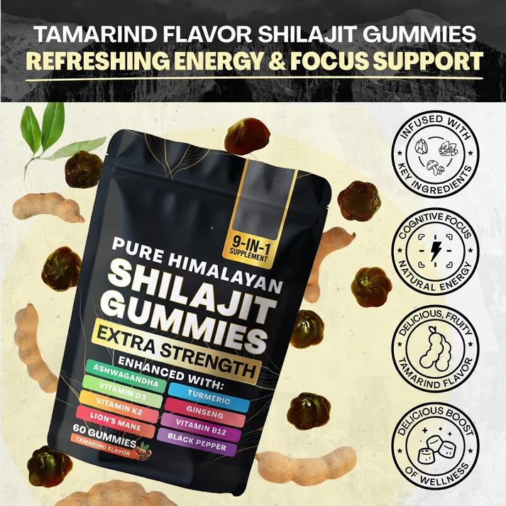 Pure Himalayan Shilajit Gummies Pouch | 60 Counts